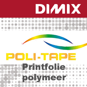 Poli-Print 1000 PG - Wit glanzende polymere printfolie - Folie 7 jaar - 75 micron- Permanente grijze lijm - Rol 1372mm x 50m